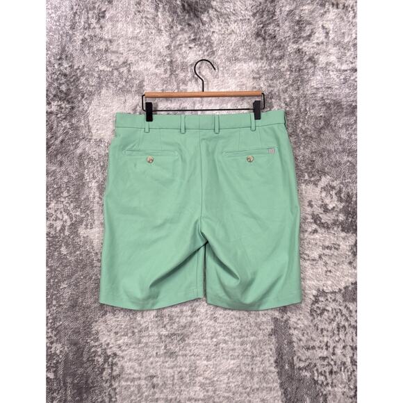 New Peter Millar Performance Shorts 34 Mens Green Golf - Picture 2 of 7